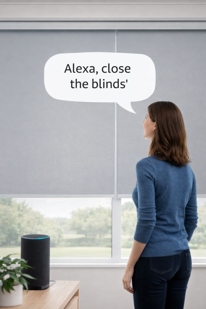 alexa close the blinds
