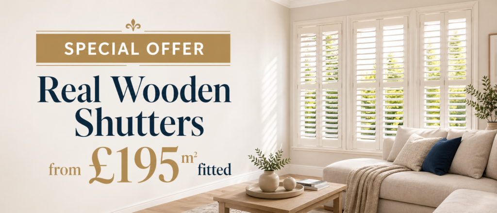 Special Offer real wood shutters £195m2